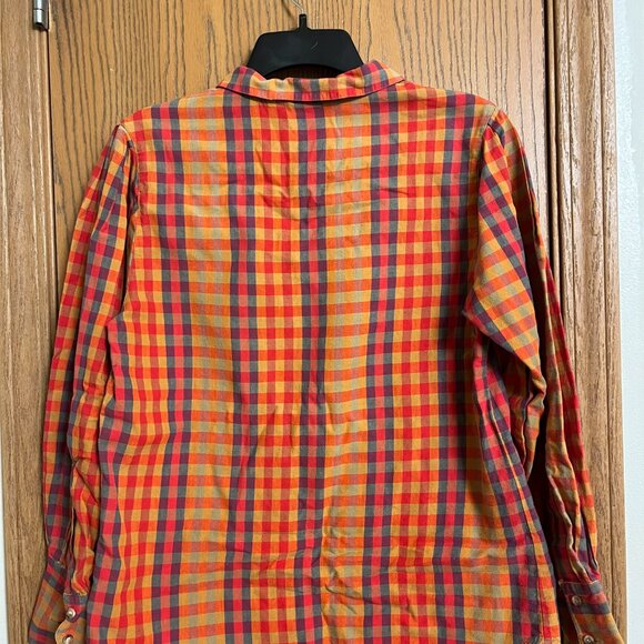 Vintage gingham Liz Claiborne blouse, Size 10 - Picture 2 of 5